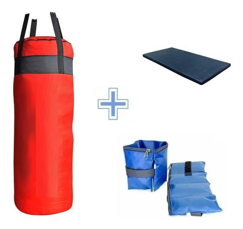 FTL Boxing Bag 1.10m + 2cm Mat + 3kg Ankle Weights Combo 0