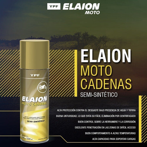 YPF Aceite Para Cadenas De Moto Elaion - Spray 220 Cc 1