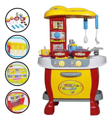 Cocina Cocinita Infantil Sonido + Luz + 28  Accesorios - El 1