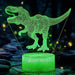 Luz 3d De Dinosaurio Nocturna Control T-rex Niño Dormitorio 2