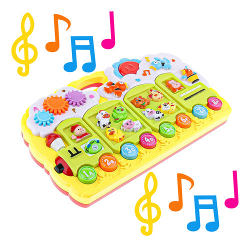 Trem Divertido Brinquedo Educativo Para Bebês Piano Infantil 0