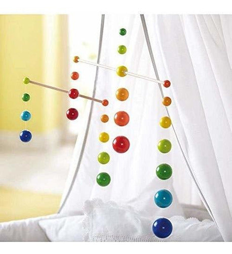 Haba Nursery Room Wooden Mobile Rainbow Balls 1