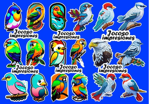 Stickers De Aves, Pajaros (resistentes Al Agua) Calcomanias 0