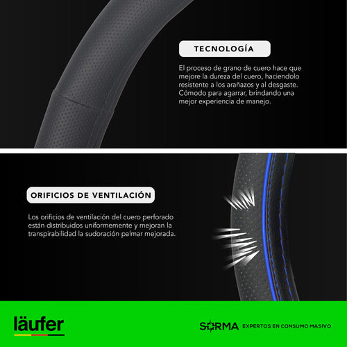 Läufer Premium Leather Steering Wheel Cover 2