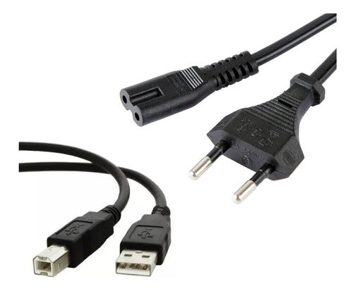 Conjunto De Cabos Para: Epson Tx 105 | Energia + Usb 0