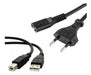 Conjunto De Cabos Para: Epson Tx 105 | Energia + Usb 0