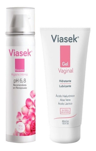 Viasek Gel Lubricante + Espuma De Higiene Vaginal 6,8 0