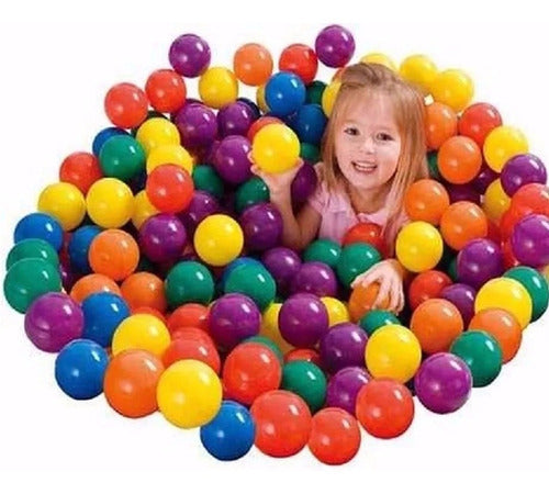 Pileta Pelotero Inflable C/ Techo Desmontable Niños+ Pelotas 6