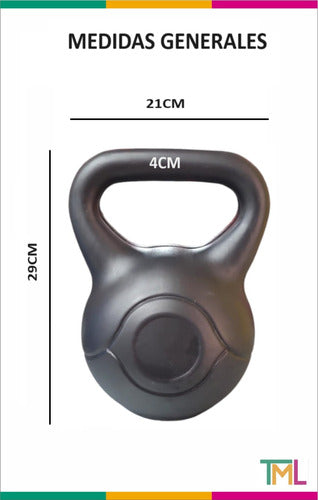 Tourmalhyn Kettlebell Weight Set Combo 6-7-8kg Fitness 1