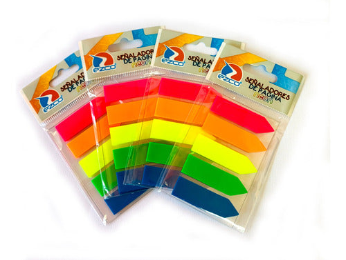 Ezco Adhesive Page Markers Flags - Pack of 12 1