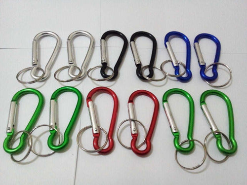 Generic Aluminum Carabiners in Color (x) 12 Units of 8mm 0