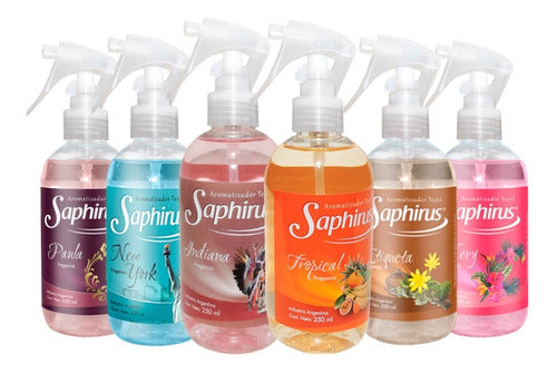 Fragrance Saphirus Textile Air Freshener Clothing 250ml Pack of 6 0