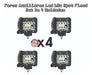 Arias 4 x 60W LED Auxiliary Lights Kit Total 240W Spot Flood 4x4 3