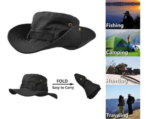 Ganga Shop Gorro Sol Pescador Ala Ancha Sombrero Camping Varios Colores 5