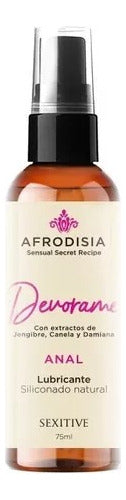 Sexitive Lubricante Anal Siliconado Natural Afrodisia Devorame - 75ml 0