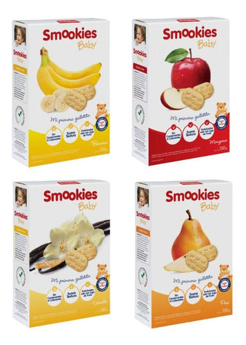 Smookies Baby 150gr Snack Bebe Saludable Pack X4 0