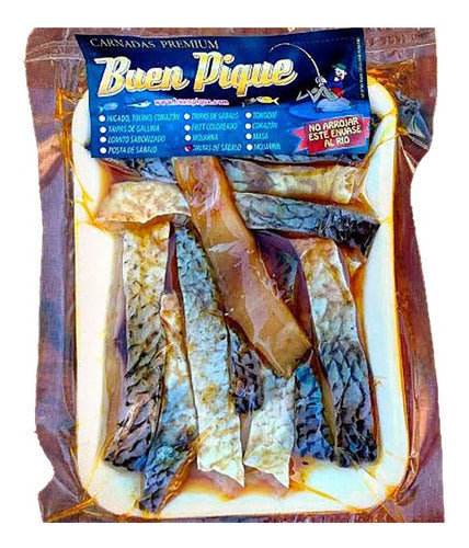 Buen Pique Sabalo Strips Vacuum-Sealed Natural Bait for Varied Fishing Catfish Boga 0