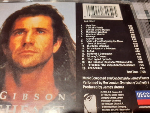 Braveheart - Mel Gibson - Cd Banda Sonora  Original 2