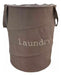 Crystal Rock Round Laundry Basket - Fabric with Handles 0