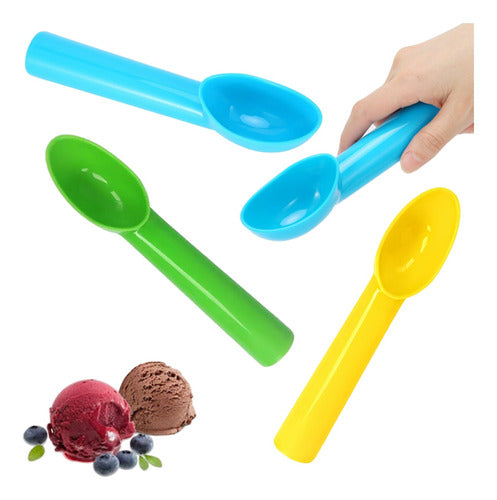 Arribo Set of 4 Plastic Ice Cream Scoops 0