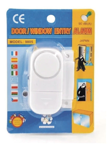 Pack of 10 Door and Window Alarms 90dB - Includes Batteries 3