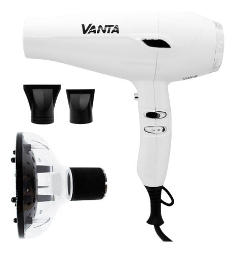 Vanta 9200 Ultra Quiet Hair Dryer + Universal Diffuser Kit 0