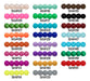 Assorted 6mm Opaque Glass Pearls Jewelry Souvenir x 5 Strips 2