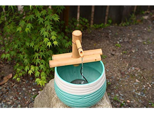 Bamboo Accents Fuente De Agua Para Jardín Zen Con Bomba, Int 1