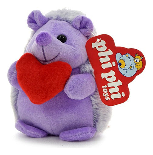 15cm Porcupine Plush with Heart - Phi Phi Toys 10