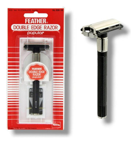 Feather Double Edge Razor with 10 Feather Blades 2