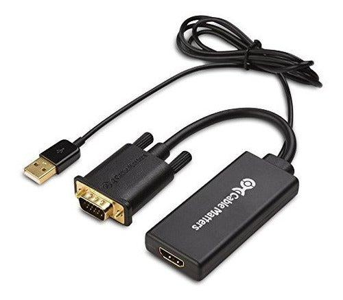 Cable Matters VGA to HDMI Converter (VGA to HDMI Adapter) with Audio Support 0