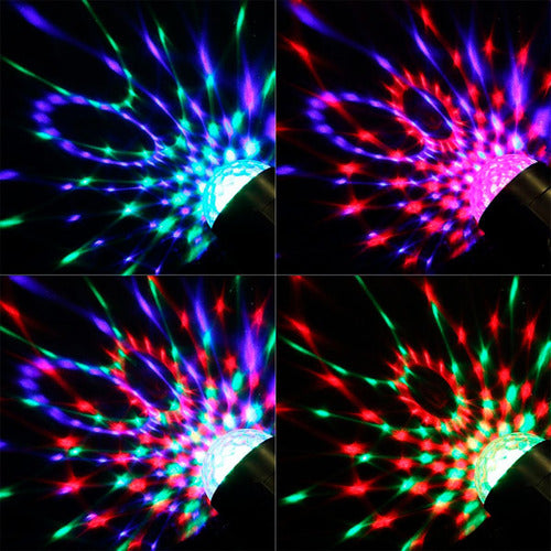 Luz  Rgb Led Discoteca Con Movimiento Y Base 220v Redonda 4