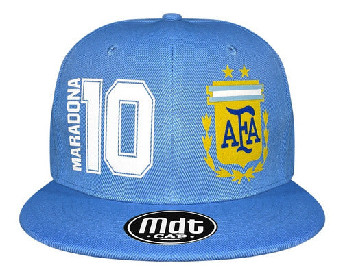 Mdt Cap Gorra Plana Argentina Diego Mara 10 0