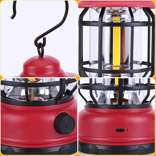Portable Rechargeable Retro Hanging Camping LED Lantern K-20 13