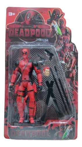 Muñeco Deadpool Articulado Con Accesorios X1 0