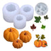 Zqysing 4 Pack Pumpkin Candle Molds, 3D Pumpkin Silicone Molds for Epoxy Resin Casting 0