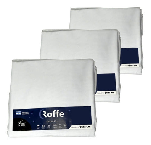 Pack of 3 Adjustable Queen Size Sheets 220 X 240 Cm - Roffe 6