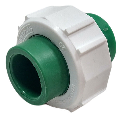 Ginyplas Union Doble 1/2 20mm Fusion Verde Para Agua Caliente Fria X2 1