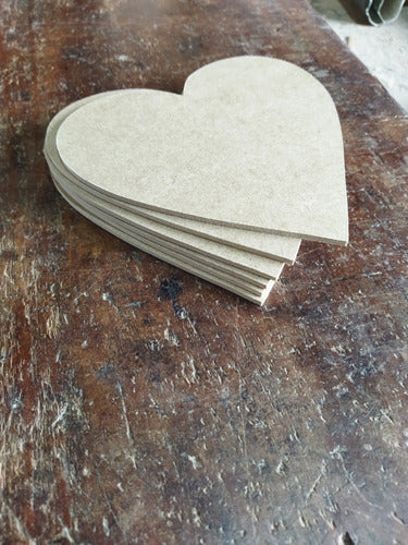 Pack 6 Corazones En Mdf Miden 16 Cm Para Decorar Pintar 2