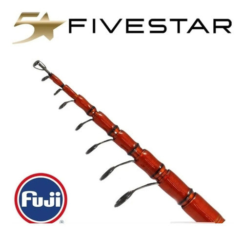 Telescopic Fishing Rod Fivestar Elite Fe Or 4.20 Mts Graphite Peje 1