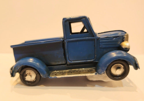 Kd Blue Pickup Truck Tin Decoration 0