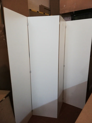 White Melamine Folding Room Divider - Price for 4 Panels 1