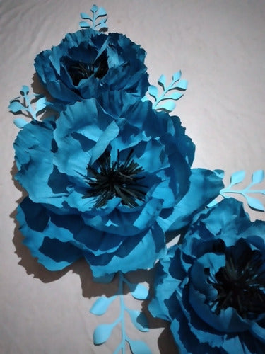 Decoracion Para Eventos Amapolas Gigantes De Papel 60cm X 10 Unidades 2