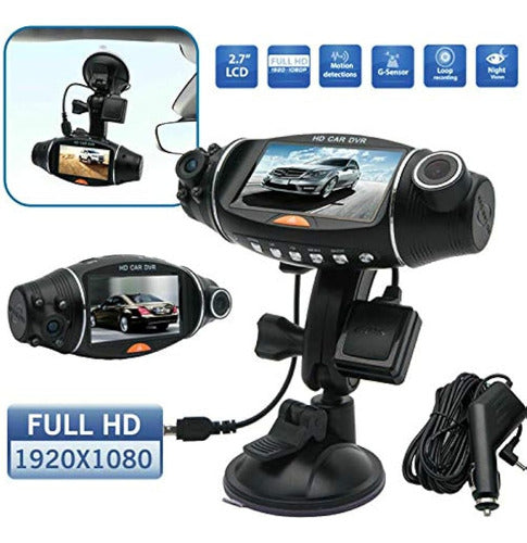 TOTMOX Dual Dash Cam Para Automóviles Gran Angular Delantero 1