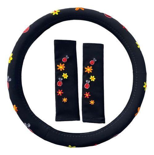 Universal Steering Wheel Cover Flowers for Clio, Kangoo, Symbol, Twingo 1