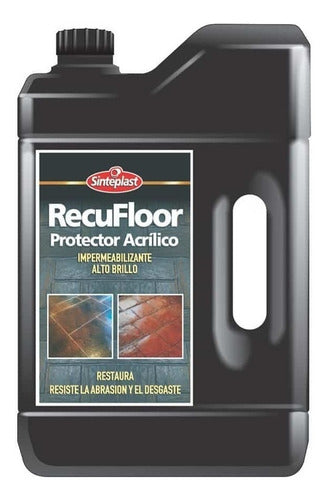 Recufloor Protector Acrilico Negro P/pisos, Sinteplast 1lts 0