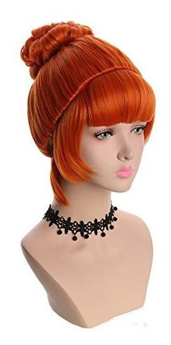 Yuehong Cosplay Wig Orange Bun Pelucas De Pelo Sintetico Riz 3