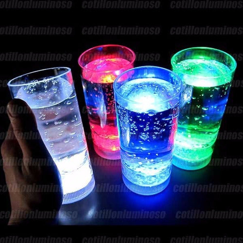 6 Vasos Largos Luminosos Luz Led Cotillon Carioca Fiesta 3