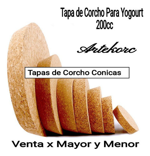 Tapa Corcho Artekorc Yogur Dahi 12 Unid 60mm Circular 0