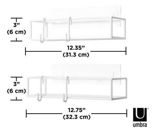 Umbra Set of 2 Cubiko Shower Organizers 3